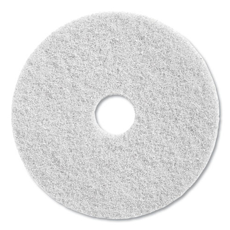 Twister Floor Pad, 14" Diameter, White, 2/Carton