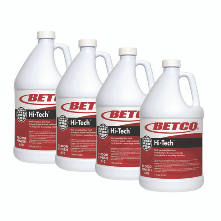 Hi Tech Floor Finish, 1 gal Bottle, 4/Carton
