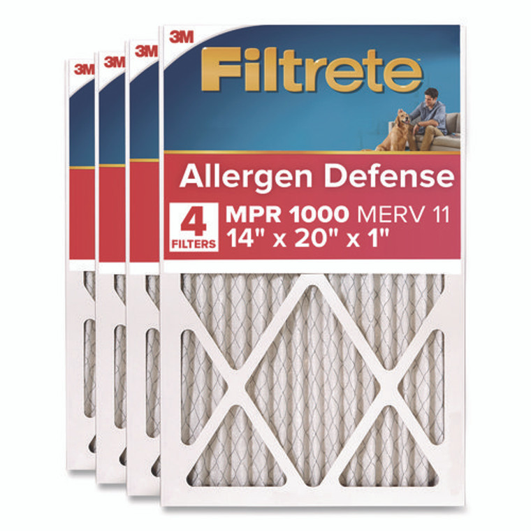 Allergen Defense Air Filter, 12 x 20, 4/Carton