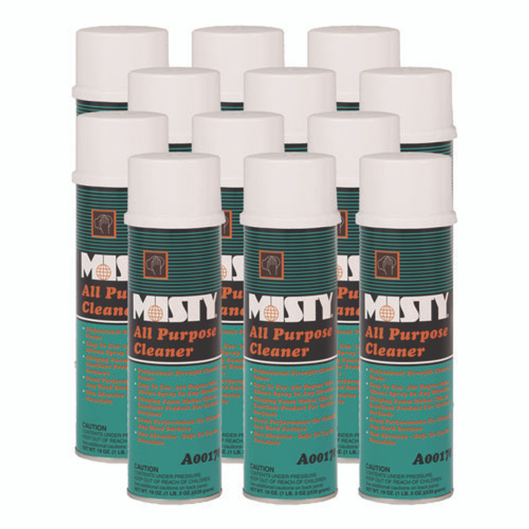 All-Purpose Cleaner, Mint Scent, 19 oz Aerosol Spray, 12/Carton