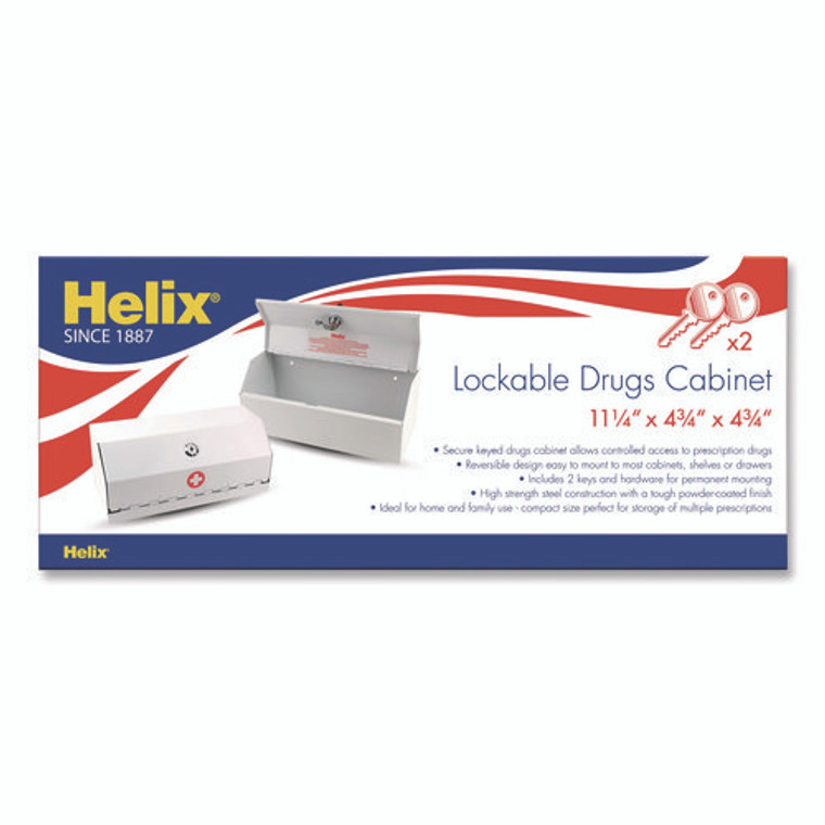 Metal Lockable Wall-Mounted Drug Cabinet,11.5 x 4.24 x 4.75, White