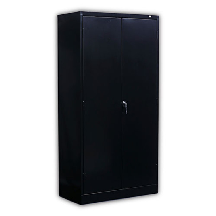 Standard Assembled Storage Cabinet, 36w x 18d x 72h, Black