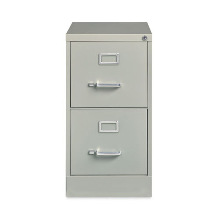Two-Drawer Economy Vertical File, Letter-Size File Drawers, 15" x 22" x 28.37", Light Gray