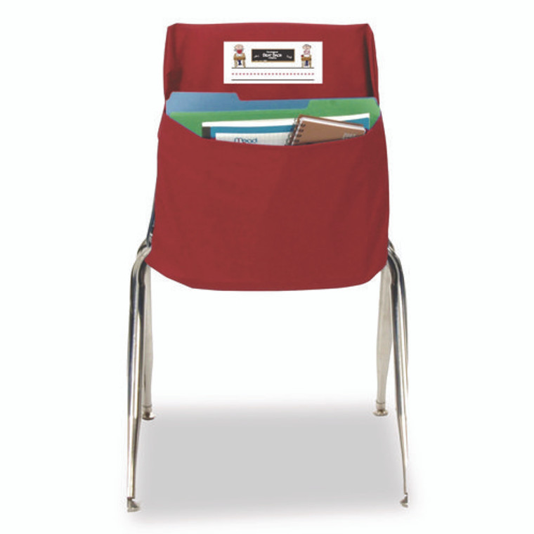 Elastic-Back Seat Sack for Chairs 12" to 17" Wide, 11 x 15.5 x 14, Fabric, Red