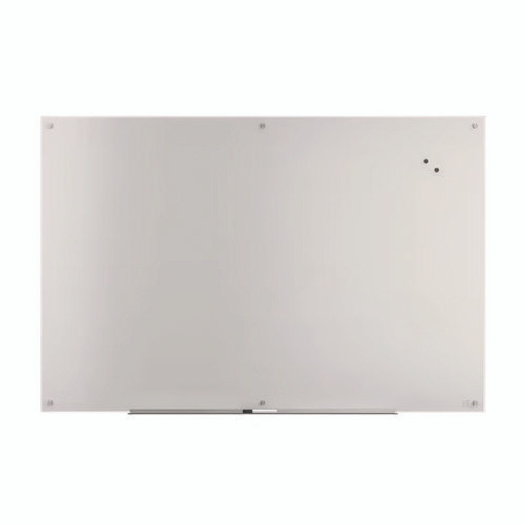 Magnetic Tempered Glass Dry Erase Board, 72" x 48", White Surface