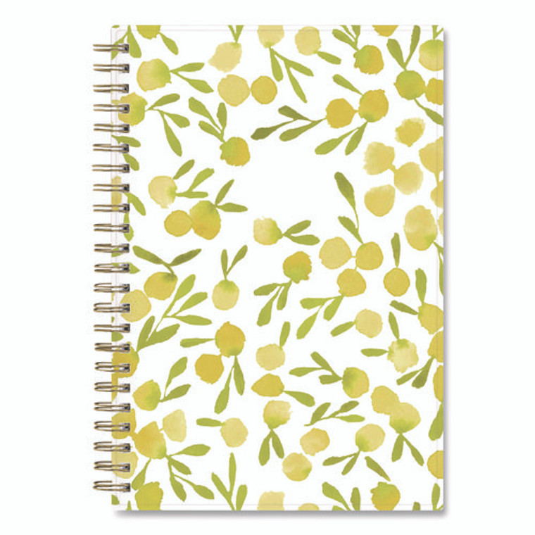 Kelly Ventura Mimosa Weekly/Monthly Planner, Luscious Lemons Artwork, 8 x 5, Yellow/White Cover, 12-Month (Jan to Dec): 2025
