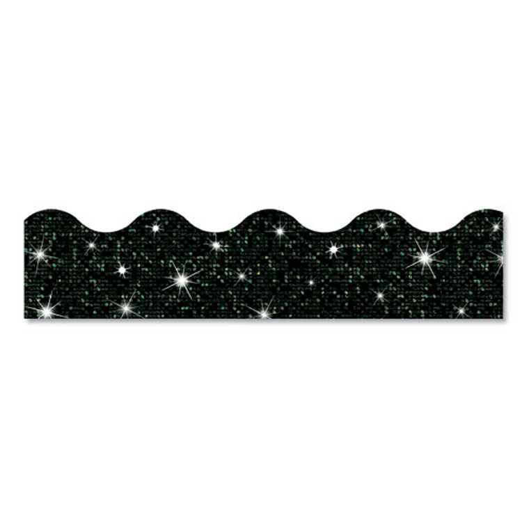 Sparkle Terrific Trimmers, Sparkles, 2.75" x 32 ft, Black Sparkle, 12/Set