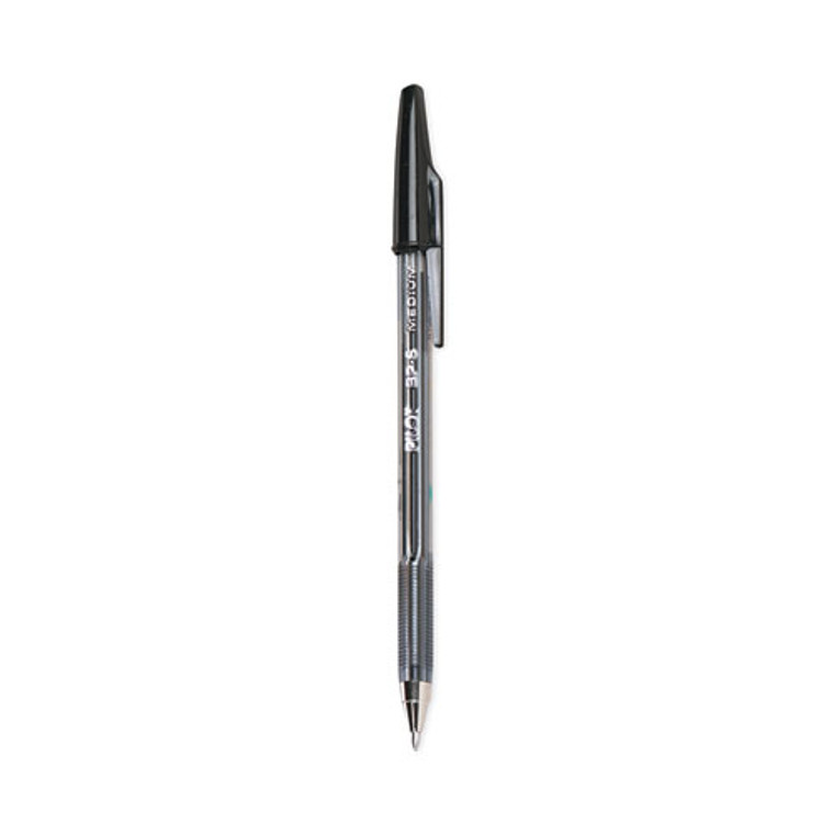 Better Ballpoint Pen, Stick, Medium 1 mm, Black Ink, Smoke Barrel, Dozen