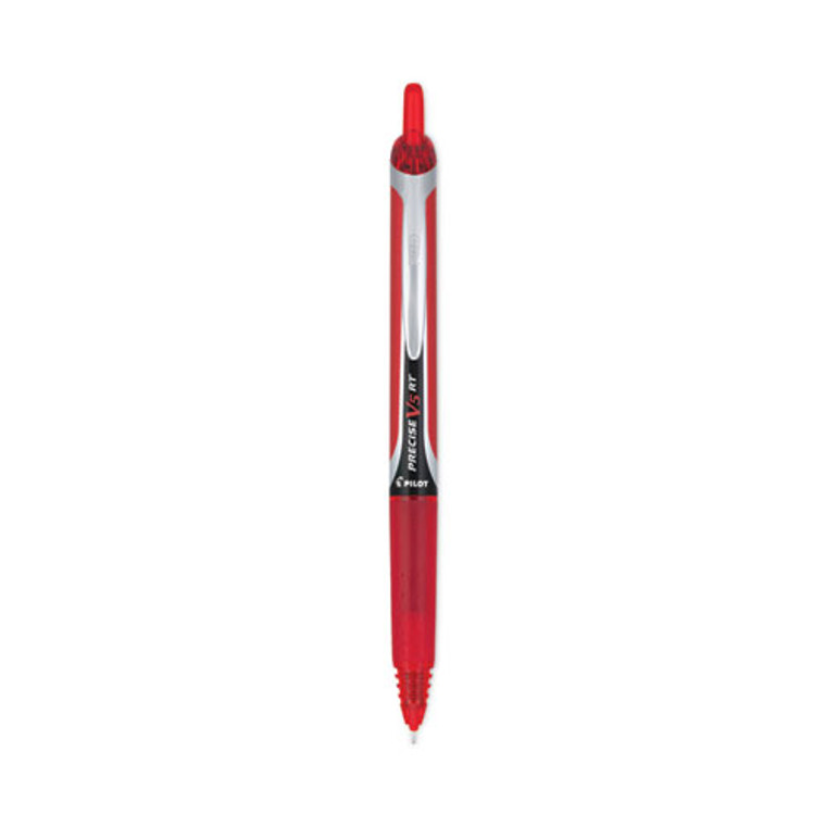 Precise V5RT Rollerball Pen, Retractable, Extra-Fine 0.5 mm, Red Ink, Red Barrel