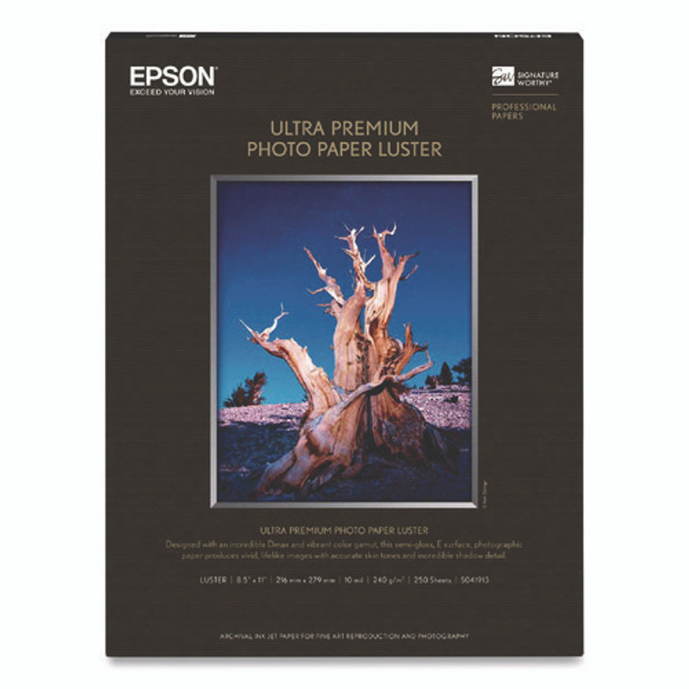 Ultra Premium Photo Paper, 10 mil, 8.5 x 11, Luster White, 50/Pack