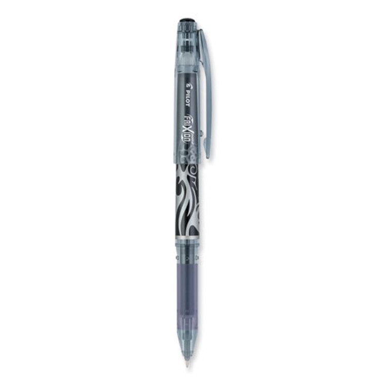 FriXion Point Erasable Gel Pen, Stick, Extra-Fine 0.5 mm, Black Ink, Black/Silver/Smoke Barrel