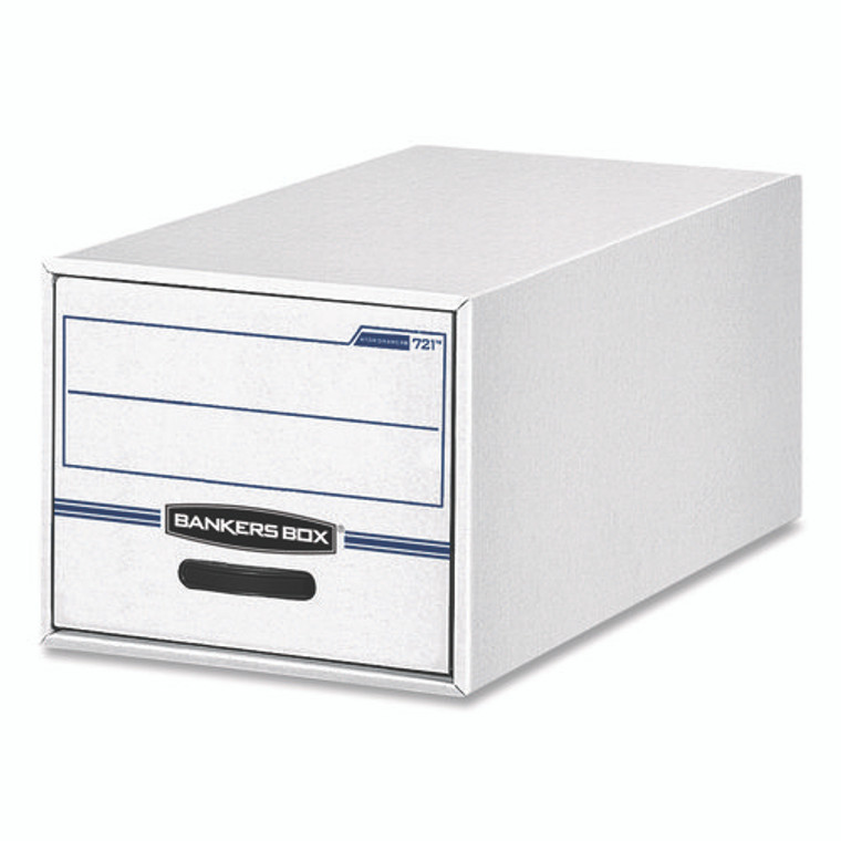 STOR/DRAWER Basic Space-Savings Storage Drawers, Letter Files, 14" x 25.5" x 11.5", White/Blue