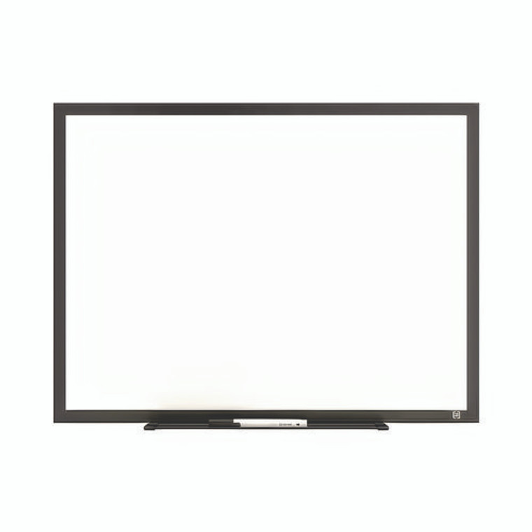 Melamine Dry Erase Board, 24" x 18", White Surface, Black Aluminum Frame