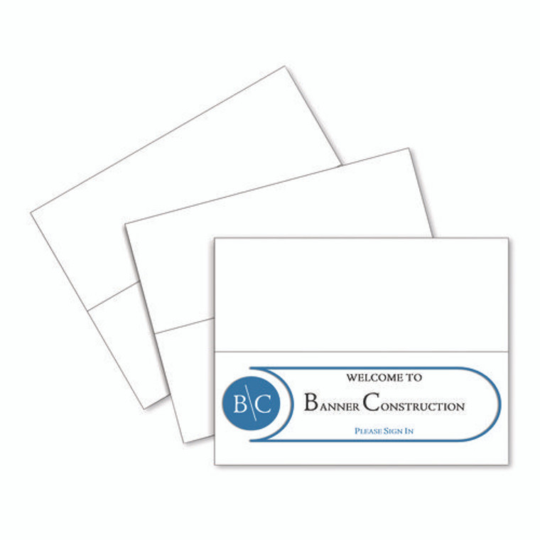 Scored Tent Cards, 4.25 x 11, White,1 Card/Sheet, 50 Sheets/Box