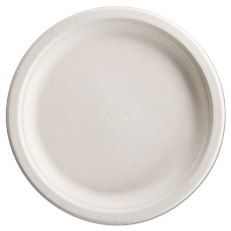 PaperPro Naturals Fiber Dinnerware, Plate, Paper, 10.5" dia, Natural, 125/Pack, 4 Packs/Carton