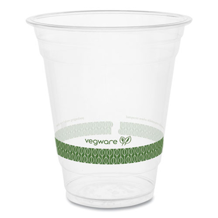 96-Series Cold Cup, 12 oz, Plastic, Clear/Green, 1,000/Carton