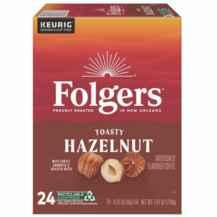 Toasty Hazelnut Coffee K-Cups, 24/Box