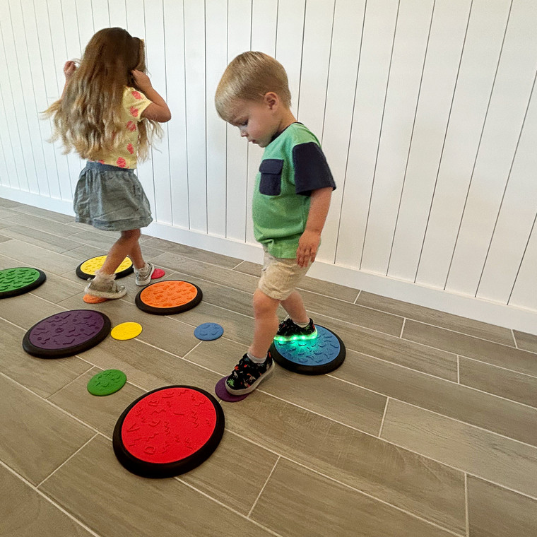 Sensory Game Tiles, Assorted Colors, Two Sizes 10.23" & 4", Pastel Colors