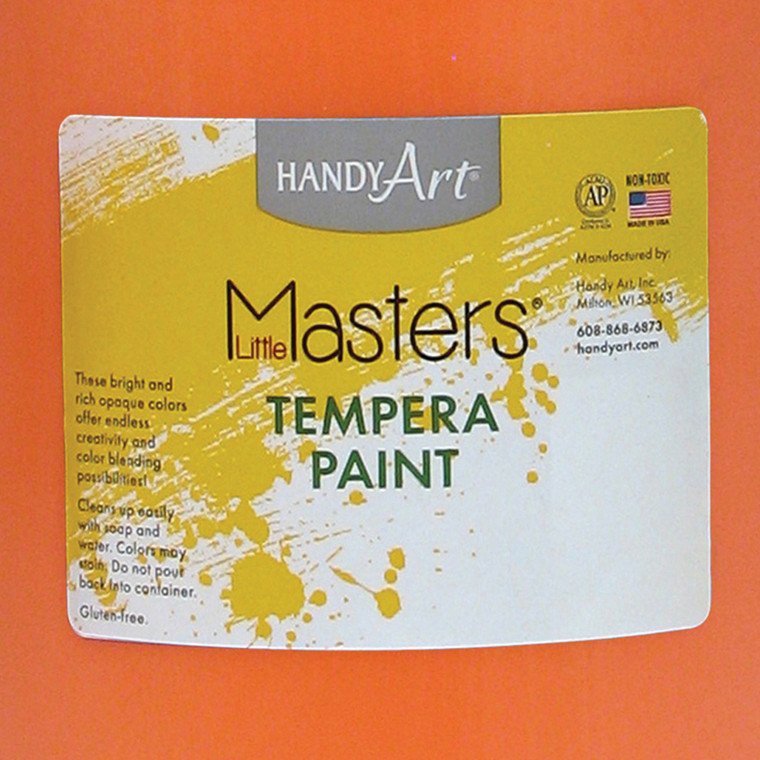 Little Masters® Tempera Paint, Orange, Gallon