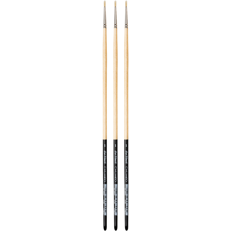 CHUNEO Synthetic Hog Bristle, Oil, Round, Series 7729, Size 1, Pack of 3