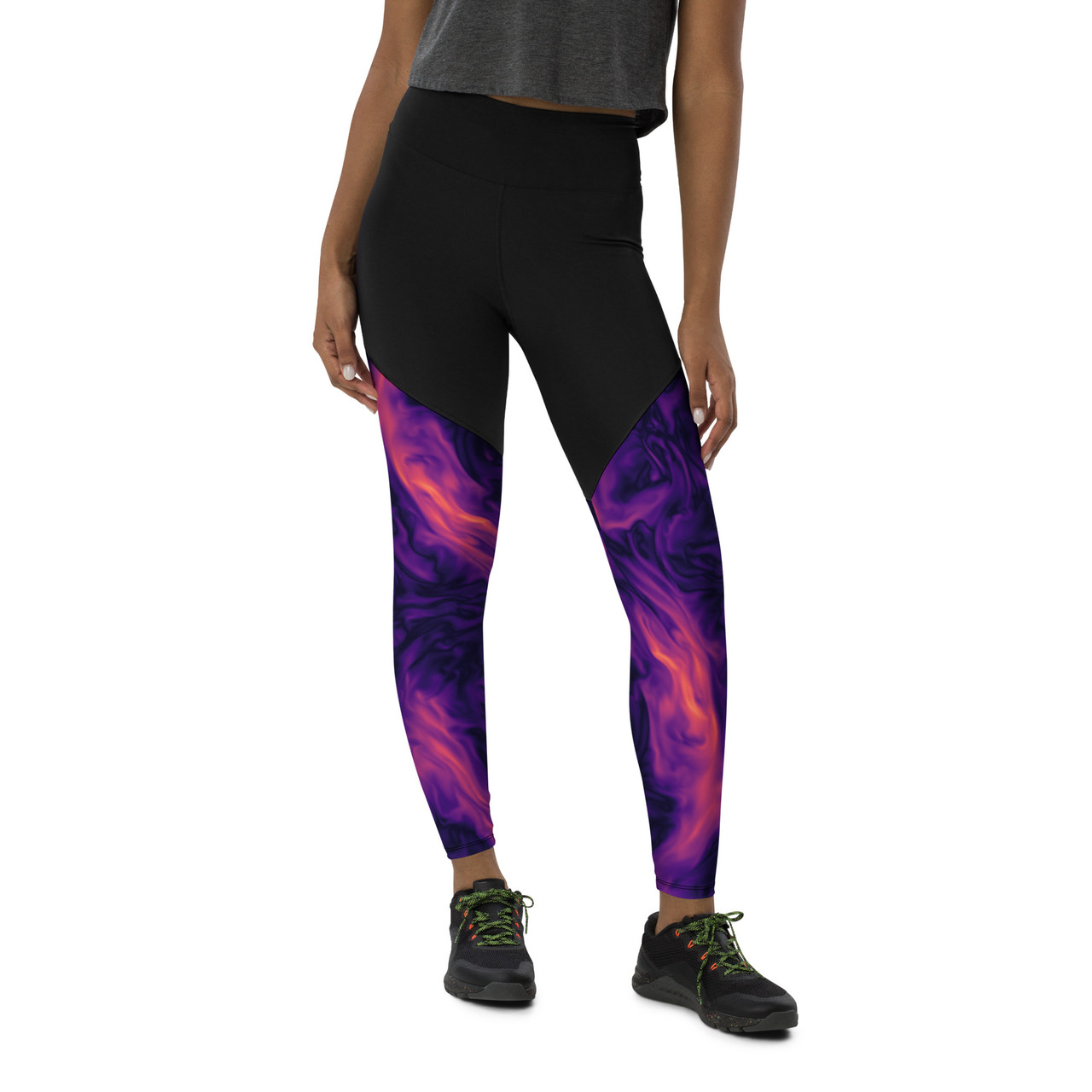 Wholesale Custom Squat Proof Leggings Women High Waist Purple