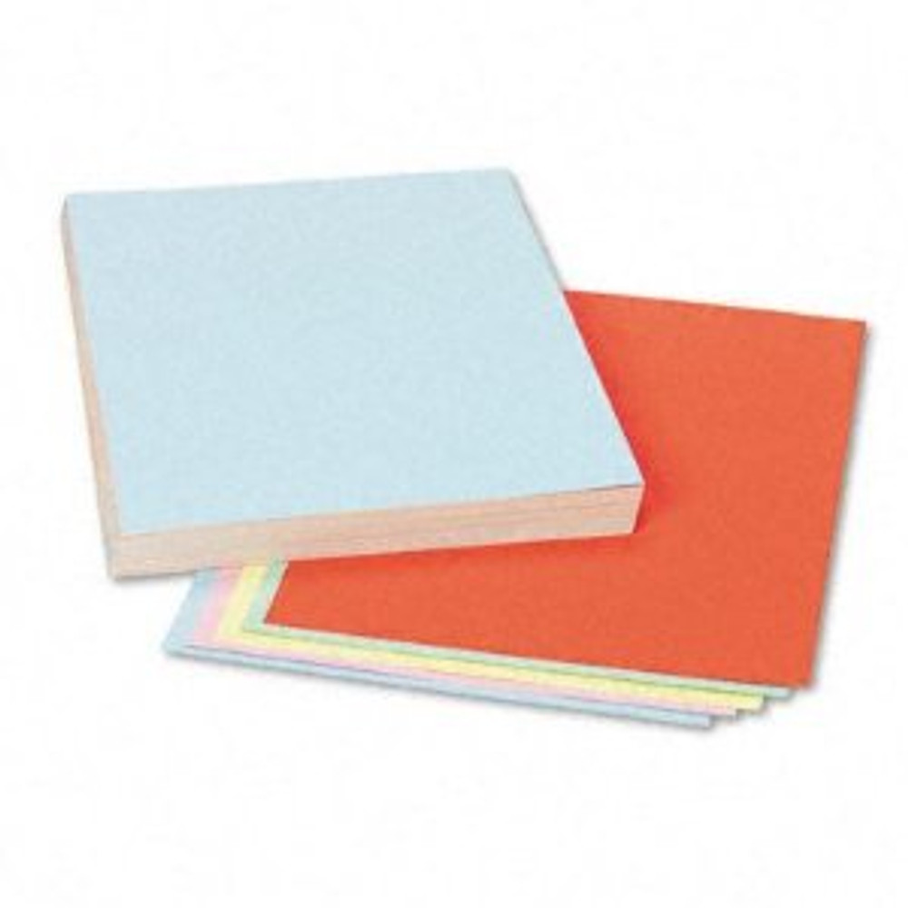 9 X 12 ASSORTED COLORS TAG BOARD, TWENTY SHEETS EACH OF GREEN, YELLOW, BLUE, CHERRY, AND ORANGE) 100# BASE, 100 SHEETS/PACK