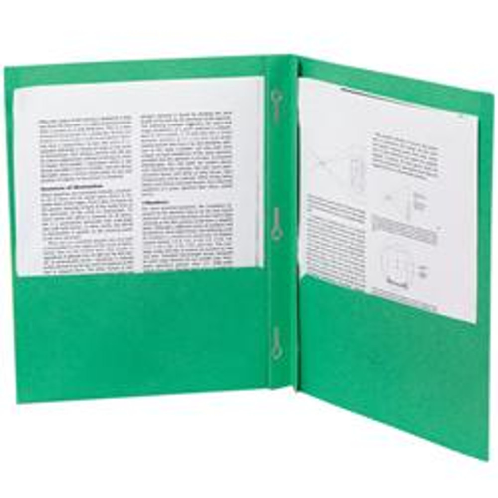 GREEN THEME FOLDERS W/CLASP AND POCKETS, 25/BOX