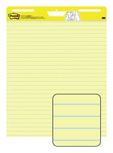 3M BRAND YELLOW POST IT SELF STICK EASEL PAD WITH LINES. 30 SHEETS/PAD. 2 PADS/PACK