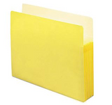 YELLOW EXPANDING FILE FOLDER, (POCKET FOLDERS), EXPANDS 3 1/2 INCHES-----SINGLES!