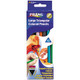 PRANG TRIANGULAR COLORED PENCILS, EXTRA BREAK PROOF, ASSORTED COLORS 12/PACK