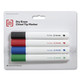 TRURED 4 COLOR DRY ERASE MARKERS, CHISEL TIP (BLACK, BLUE, RED, GREEN)