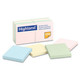 PASTEL COLOR 3X3 POST-IT NOTE PADS, 4 PADS OF PINK, 4 PADS OF GREEN, 2 PADS EACH OF BLUE, AND YELLOW