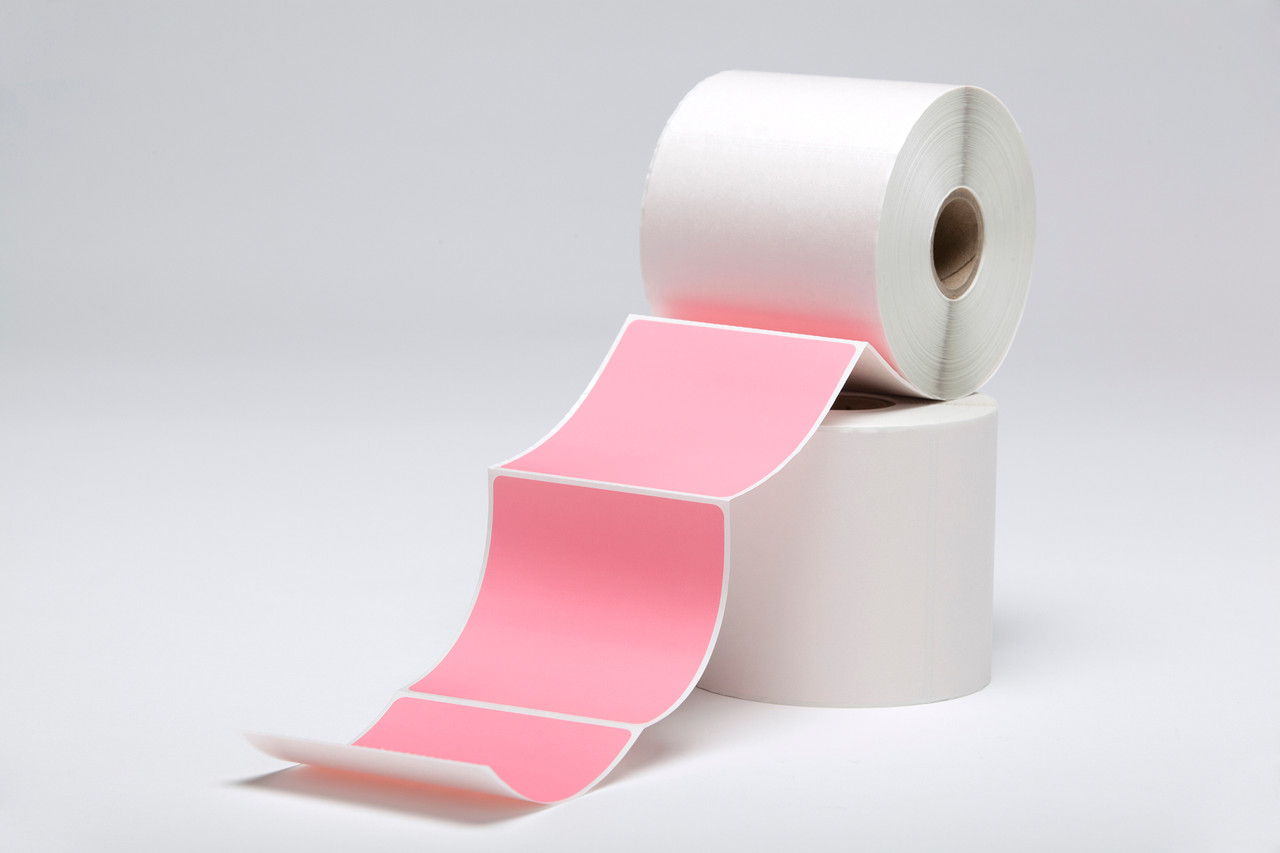 Stock Pink Thermal Transfer Labels