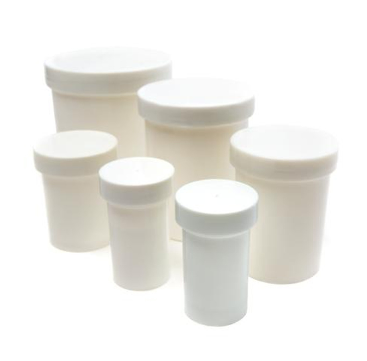 16 oz. White Ointment Jars with Screw On Lids: Case of 24