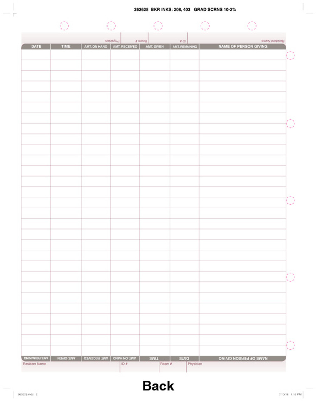 Custom 8.5 custom-8-5-x-11-controlled-substance-record-csr-form-pharmacy-automation-supplies