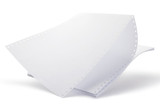 Stock 9.5" x 11" Blank 1-Ply Computer Paper, 20# bond