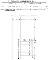 Custom 3.5" x 6" Direct Thermal Prescription Label - Form C1019