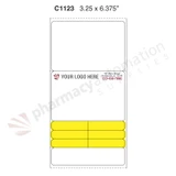 Custom 3.25" x 6.375" Direct Thermal Prescription Label - Form C1123