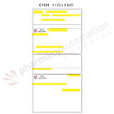 Custom 4.125" x 8.625" Direct Thermal Prescription Label - Form C1124