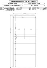 Custom 3.625" x 8.5" Direct Thermal Prescription Label - Form C1224