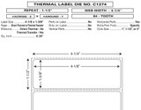 Custom 4.25" x 1.5" Direct Thermal Prescription Label - Form C1274
