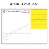 Custom 4.25" x 3.25" Direct Thermal Prescription Label - Form C1586