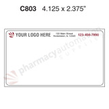 Custom 2.375" x 4.125" Direct Thermal Prescription Label - Form C803