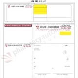 Custom 8.5" x 9" Prescription Laser Label - Form LM127-9
