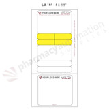 Custom 4" x 8.5" Prescription Laser Label - Form LM161