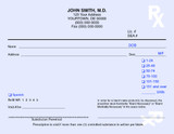 5.5 x 4.25 2-Part Prescription Pad for Delaware, Landscape