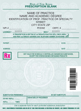 4 X 5.5 1-Part Prescription Pad for New Jersey, Portrait, #3