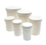 Economy White Plastic Ointment Jars