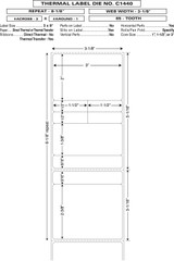 Custom 3.125" x 8.125" Direct Thermal Label - Form C1440