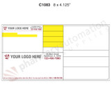 Custom 4.125" x 8" Direct Thermal Label - Form C1083